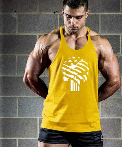 Men's Summer Muscle Vest - Casual Cotton Tank Top with Print Design - Buy Center