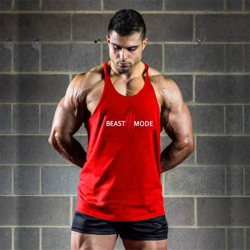 Men's Summer Muscle Vest - Casual Cotton Tank Top with Print Design - Buy Center
