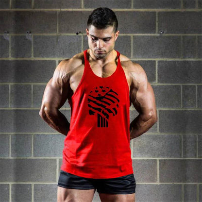 Men's Summer Muscle Vest - Casual Cotton Tank Top with Print Design - Buy Center