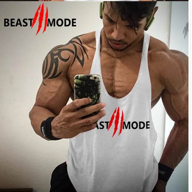 Men's Summer Muscle Vest - Casual Cotton Tank Top with Print Design - Buy Center