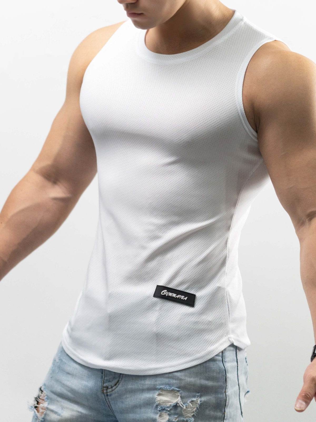 Buycenter Men's Ice Silk Sport T-shirt - Versatile Summer Vest in Various Colors - Buy Center