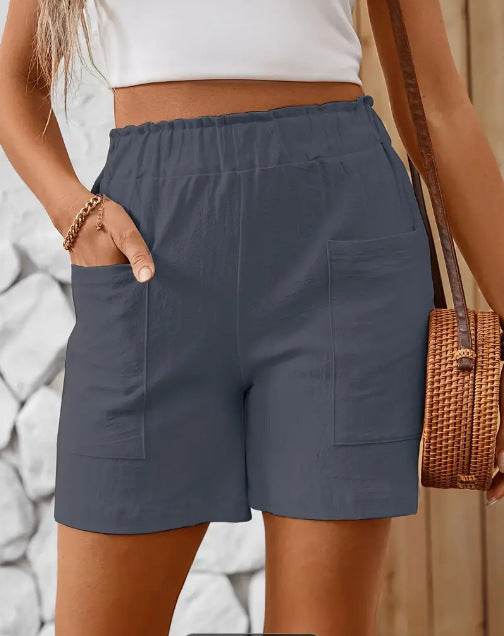Trendy High Waist Stretch Shorts for Women - Casual & Comfortable Fit - Buy Center
