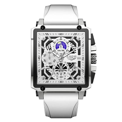 Buy Center Waterproof Quartz Square Watch - Stylish Silicone Band Options - Buy Center