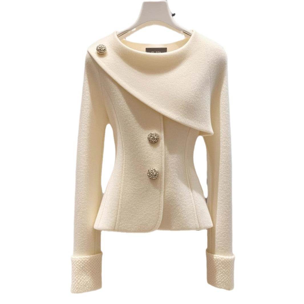 Buycenter Classic White Coat - Medium Thickness Women's Jacket - Buy Center