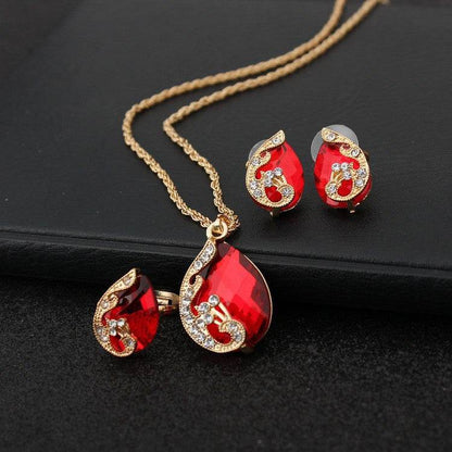 Buy Center Geometric Gem Earrings & Necklace Jewelry Set for Women - Buy Center