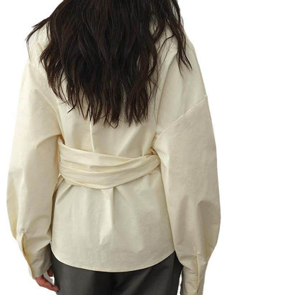 High-Grade Asymmetric Waist Slimming Blouse - Premium Stylish Picks 2025 - Buy Center