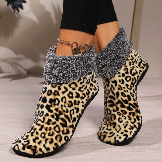 Plus Size Leopard Print Socks - Warm & Cozy Style for Women - Buy Center