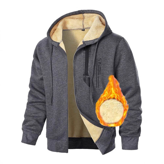 Men's Fleece-Lined Digital Printed Sweater - Stylish Autumn & Winter Essential - Buy Center