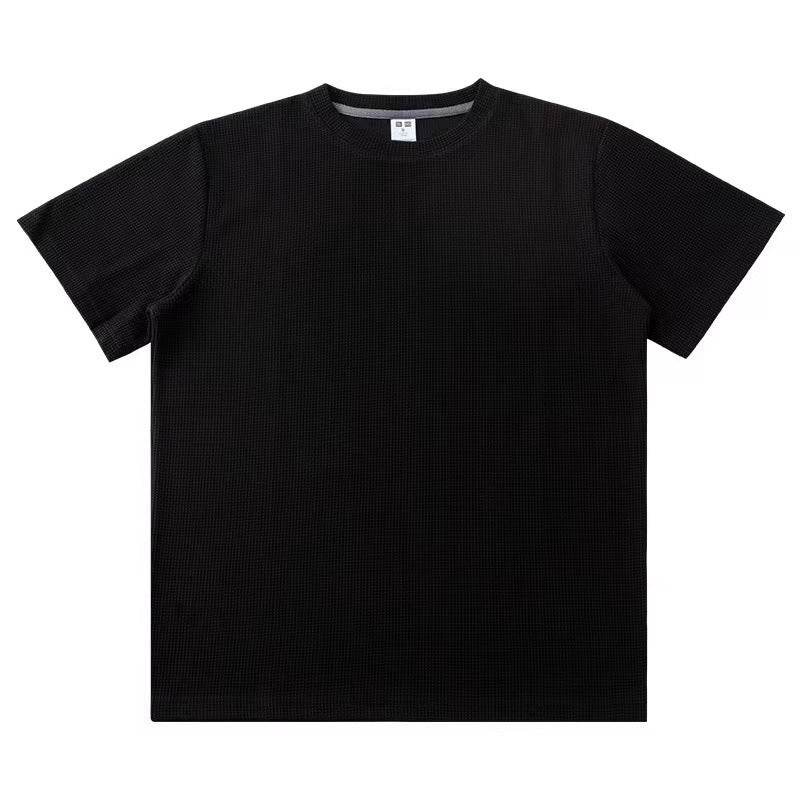Men's Loose Fit Short-Sleeved T-Shirt - Mercerized Cotton, Solid Colors - Buy Center