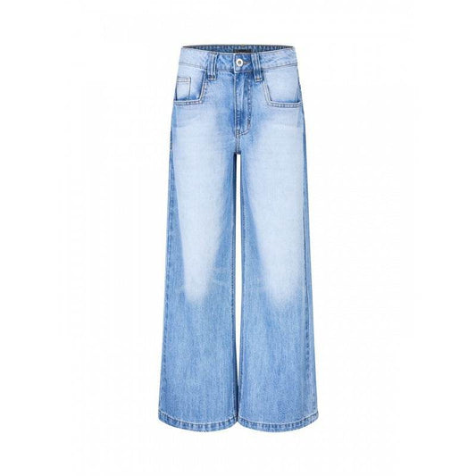 High Waist Loose Mop Pants - Stylish Wide Leg Women’s Jeans in Blue - Buy Center