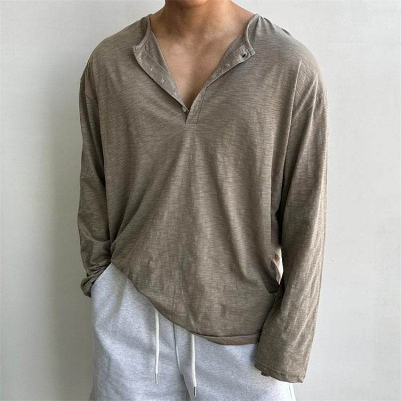 Plus Size Men's Long Sleeve Shirt - Retro Style, Loose Fit Comfort - Buy Center