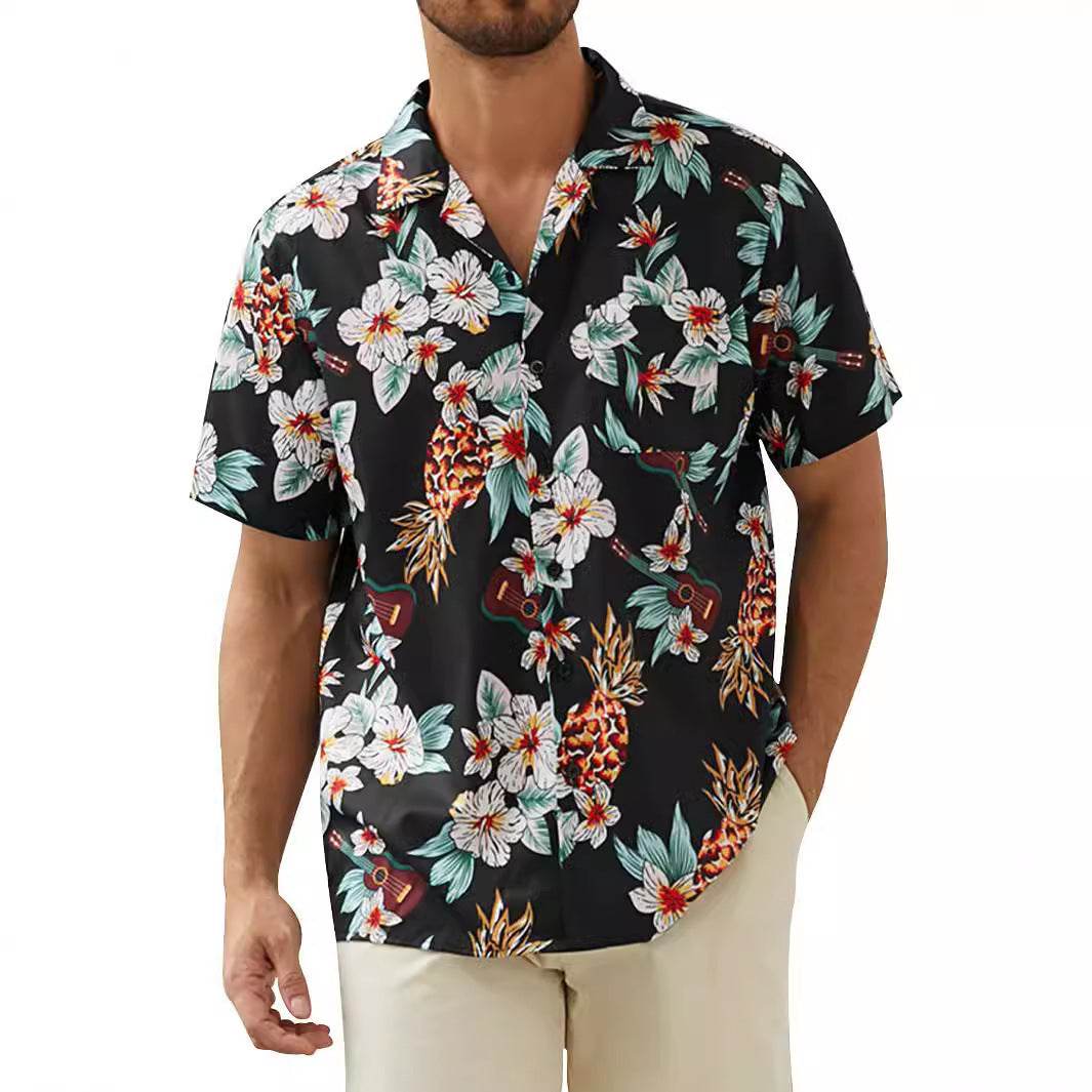 Vibrant Floral Men's Hawaiian Shirt - Personalized 3D Printed Style - Buy Center