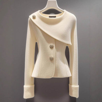 Buycenter Classic White Coat - Medium Thickness Women's Jacket - Buy Center