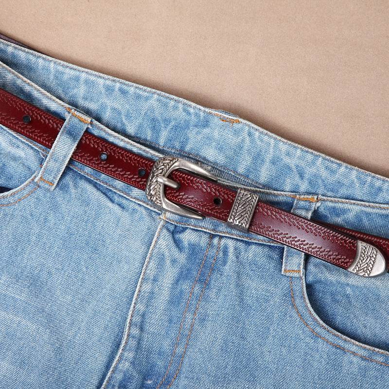 Women's Casual Pin Buckle Belt - Stylish Leather for Fall & Winter - Buy Center