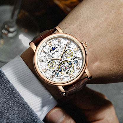 Men's Business Casual Waterproof Leather Watch - Luminous, Stylish Elegance - Buy Center