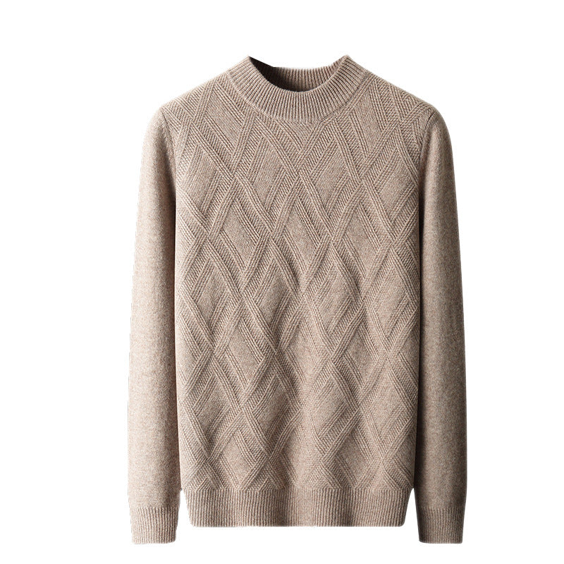 Buycenter Men's Woolen Sweater - Half Turtleneck, Casual Pullover, Winter Wear