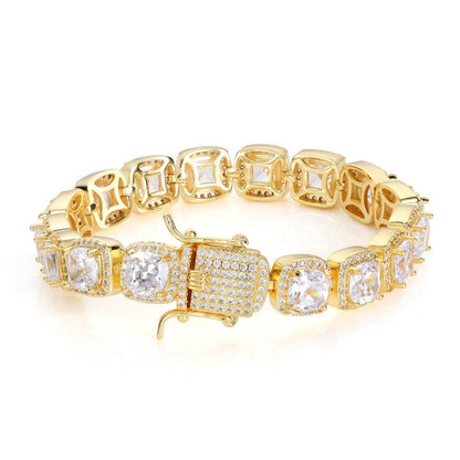 Buycenter 10mm Men's Rock Candy Bracelet - Copper Micro Inlay Zircon - Buy Center