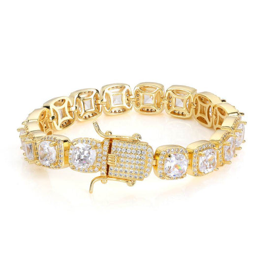 Buycenter 10mm Men's Rock Candy Bracelet - Copper Micro Inlay Zircon - Buy Center