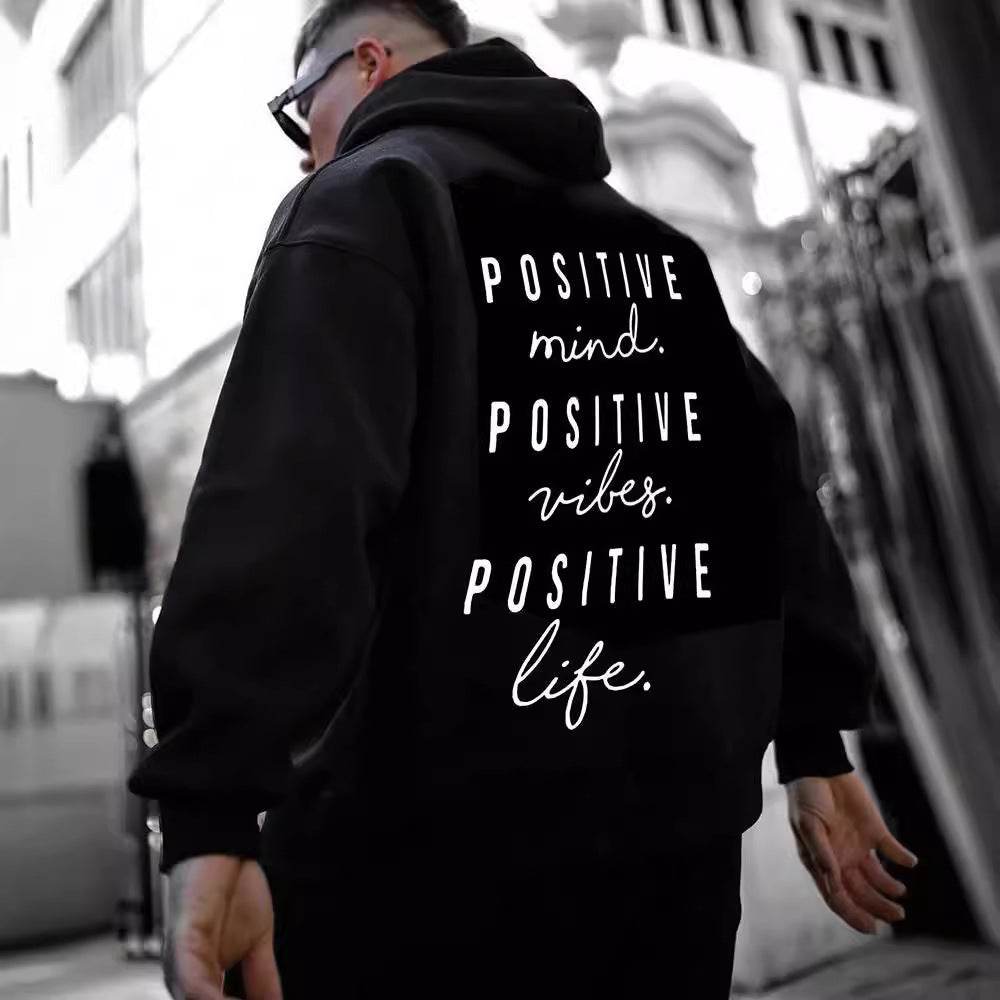 Fall Winter Fashion Hoodie - Trendy English Letter Print for Men - Buy Center