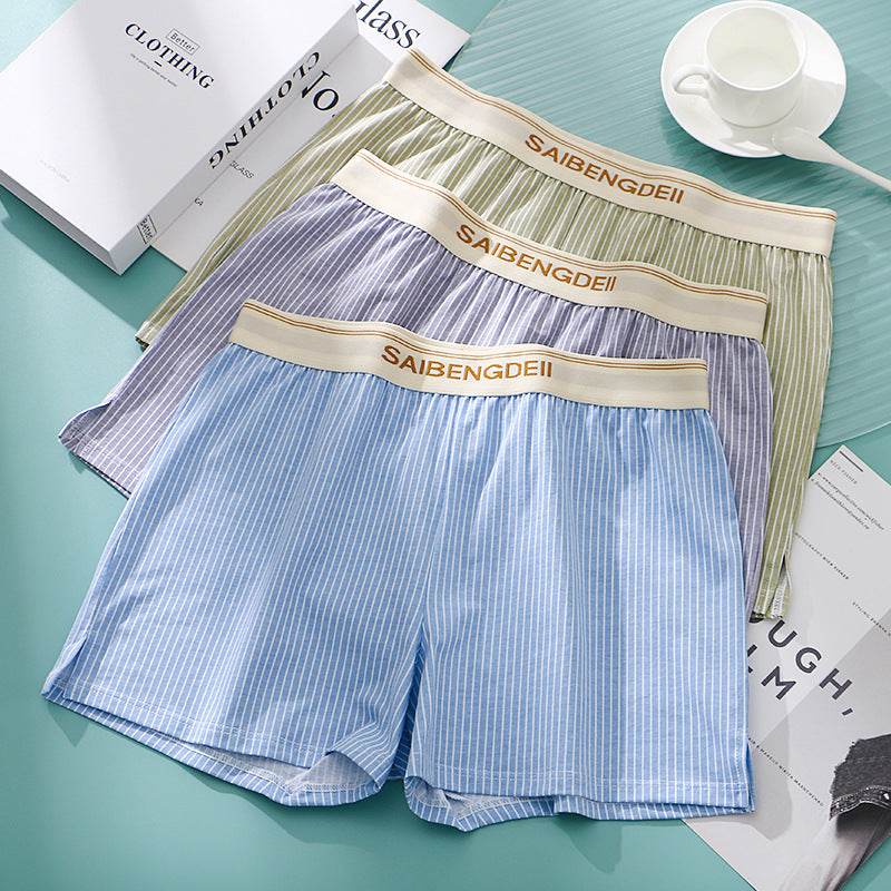 Men's Plus Size Cotton Stripes Boxer - Breathable & Comfortable Essential - Buy Center