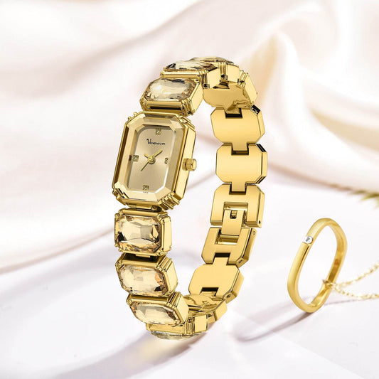 Elegant Square Dial Women's Bracelet Watch - 27mm Stylish Timepiece - Buy Center