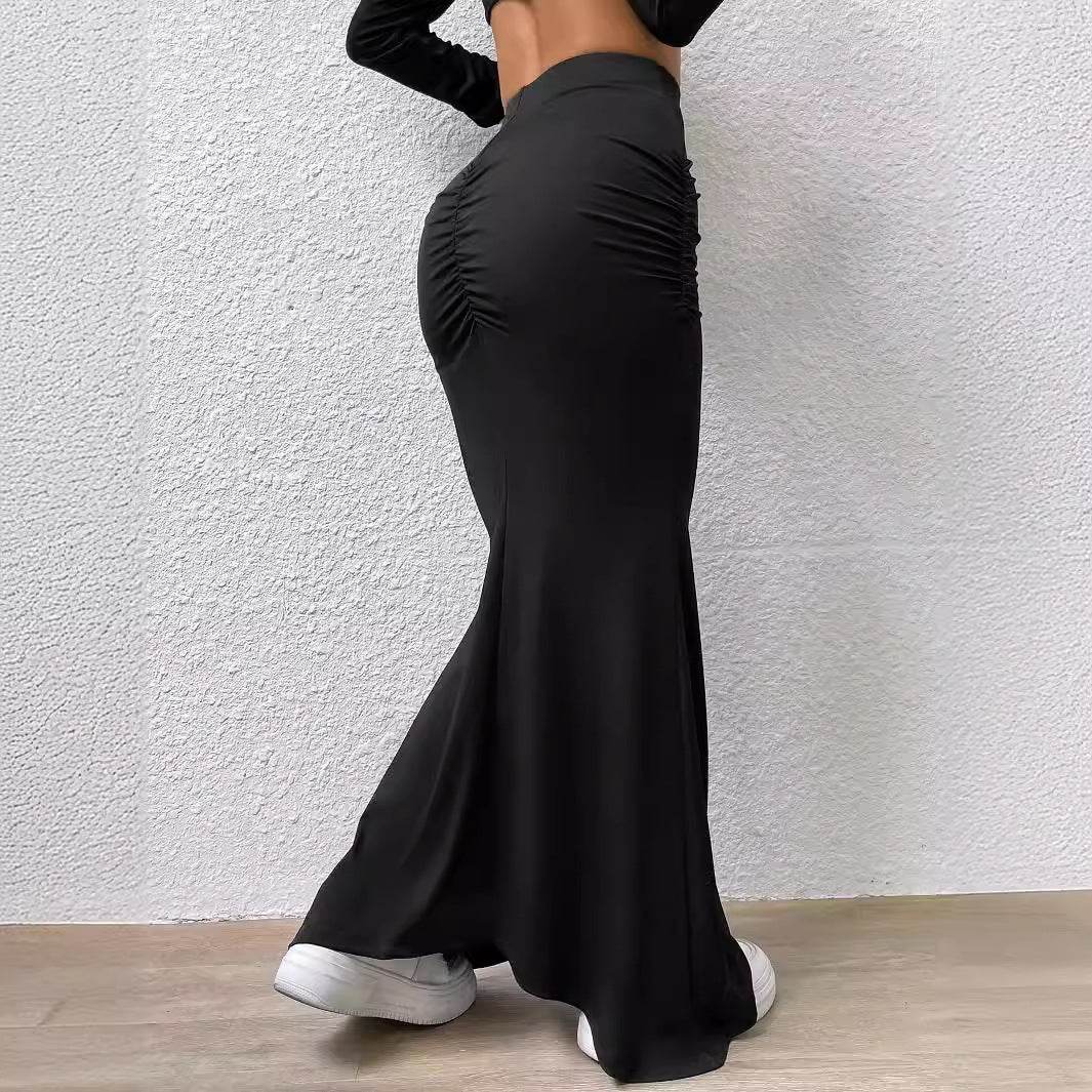 Buycenter Fishtail Skirt - Knitted Solid Color for Street Hipster Style - Buy Center