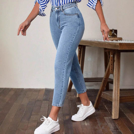 Retro High Waist Stretch Skinny Jeans for Women - Eco-Friendly Fashion 2025 - Buy Center