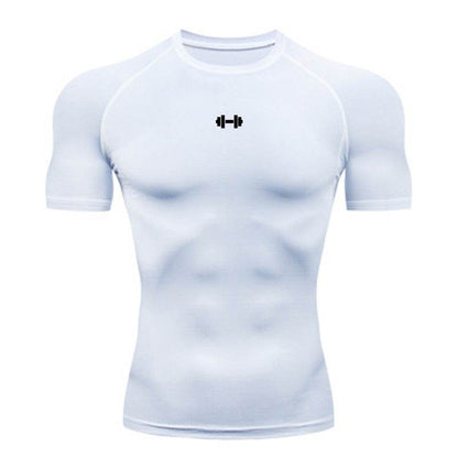 Slim Fit Short Sleeve Sports Shirt - High Elasticity & Breathable Design - Buy Center
