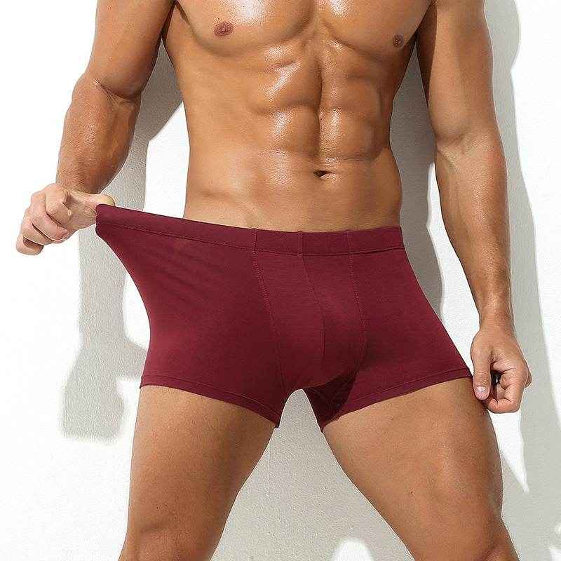 Men's Low Waist Boxers - Breathable Modal Underwear in Trendy Colors