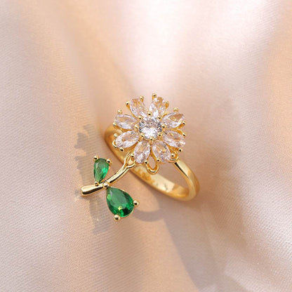 Buy Center Fully Jeweled Loving Heart Ring - Unique Temperamental Style - Buy Center