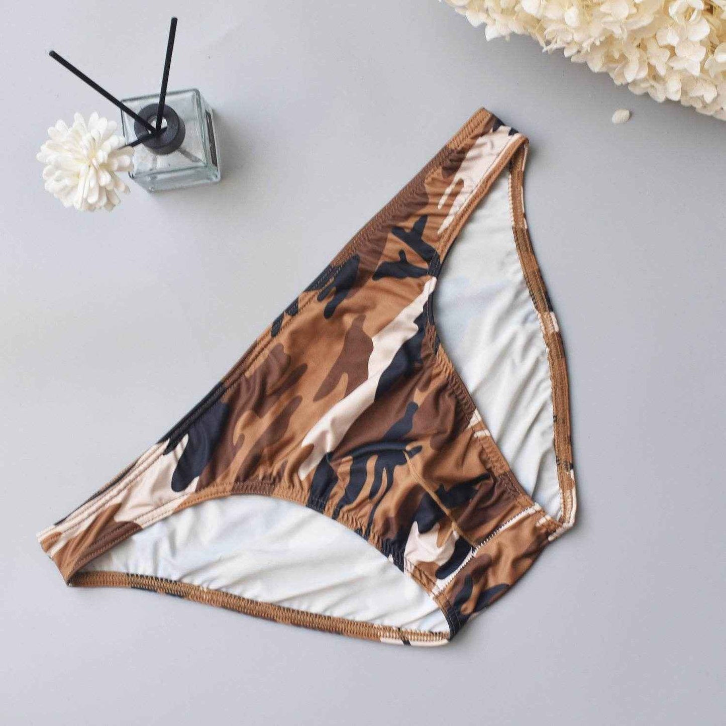 Four-Color Camouflage Men's Briefs - Quick Dry Low Waist Style 2025