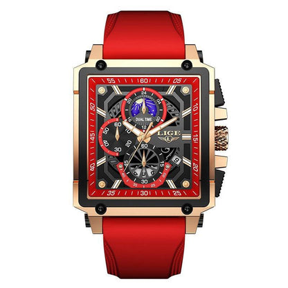 Buy Center Waterproof Quartz Square Watch - Stylish Silicone Band Options - Buy Center