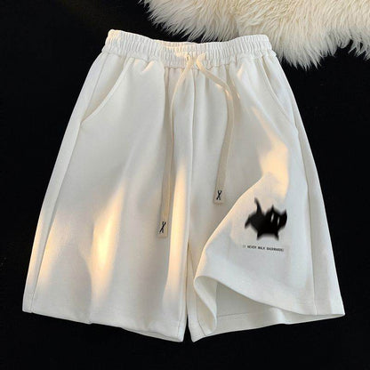 American Retro High Waist Sports Shorts - Trendy Bamboo Fiber Casual Pants - Buy Center