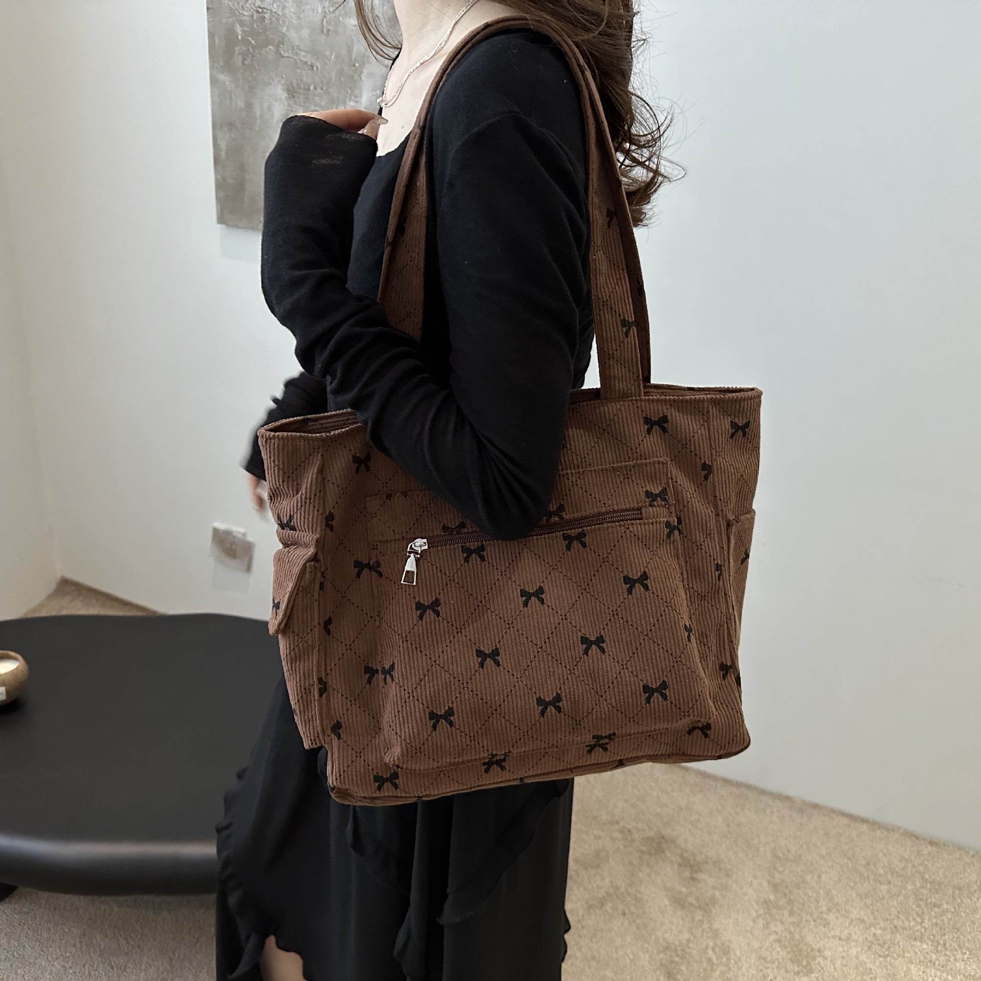 Buycenter Simple Stylish Underarm Tote Bag - Trendy Canvas Clutch - Buy Center