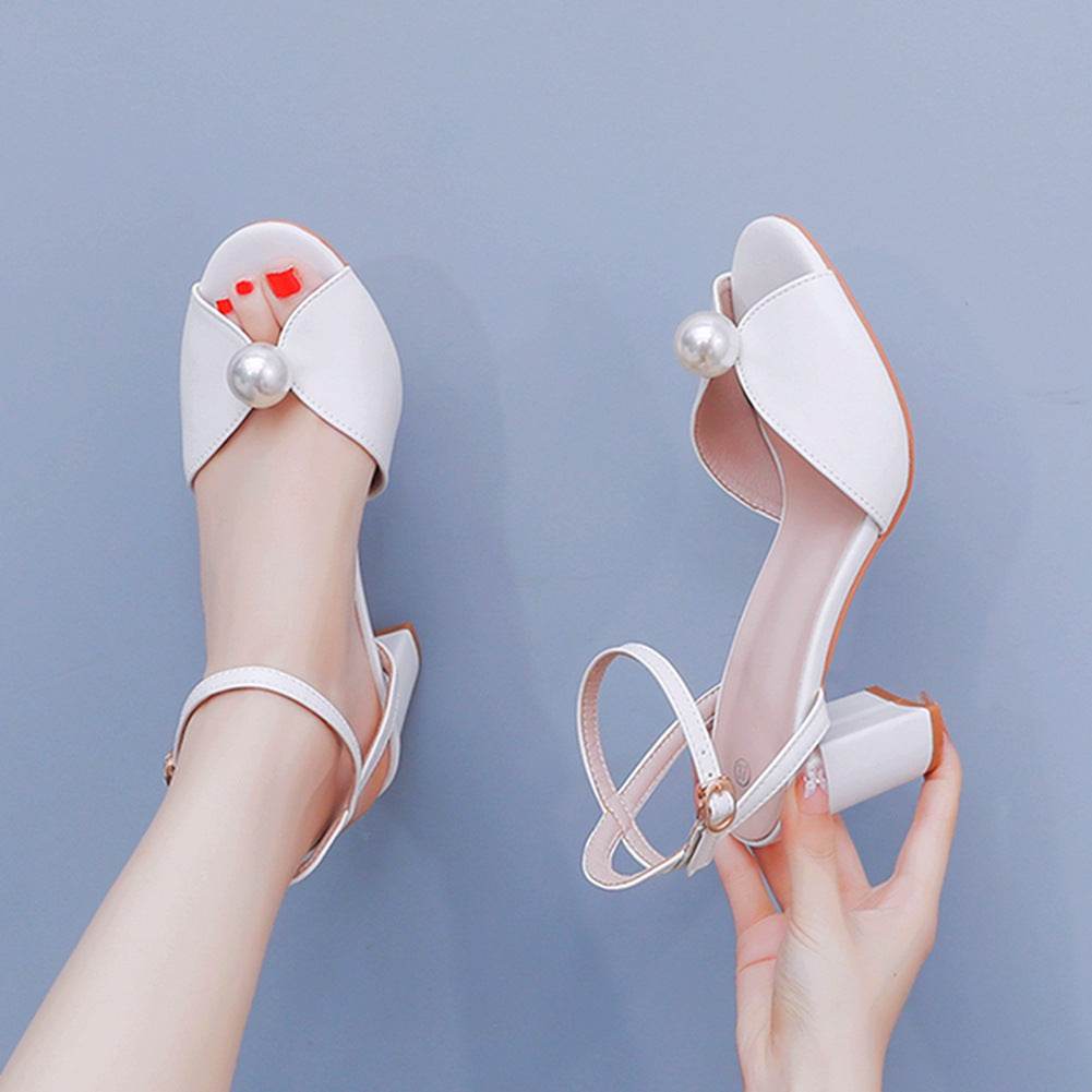 Buycenter Chunky Heel Sandals - Trendy Peep Toe Design for Women - Buy Center