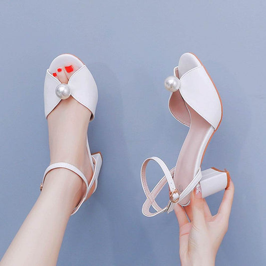 Buycenter Chunky Heel Sandals - Trendy Peep Toe Design for Women - Buy Center