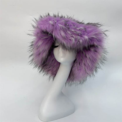 Fashionable Raccoon Fur Hat - Stylish Winter Accessory for Women 2025 - Buy Center