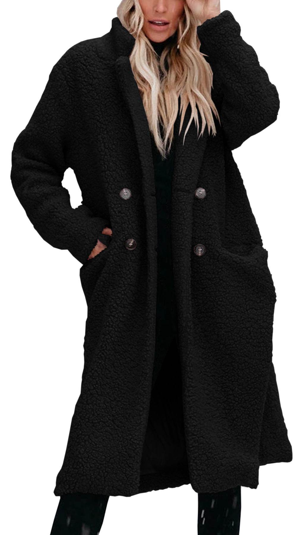Women's Long-Sleeved Lapel Plush Top - Chic Warm Casual Style 2025 - Buy Center