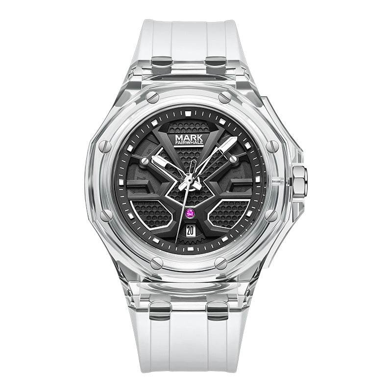 Buy Center Luminous Waterproof Quartz Watch - Stylish Acrylic & Silicone - Buy Center