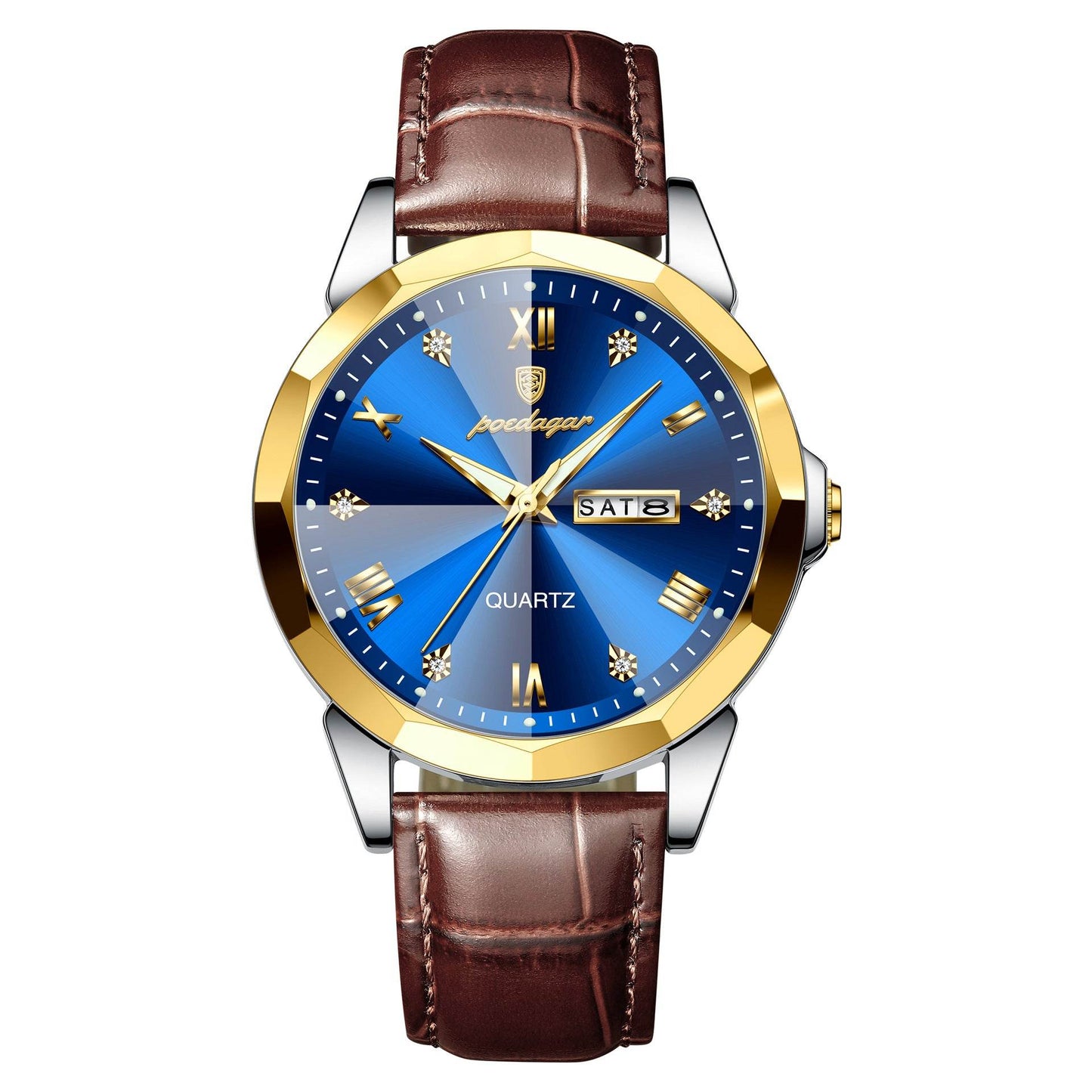 Buy Center Men's Waterproof Luminous Quartz Watch - Stylish Belt Design - Buy Center