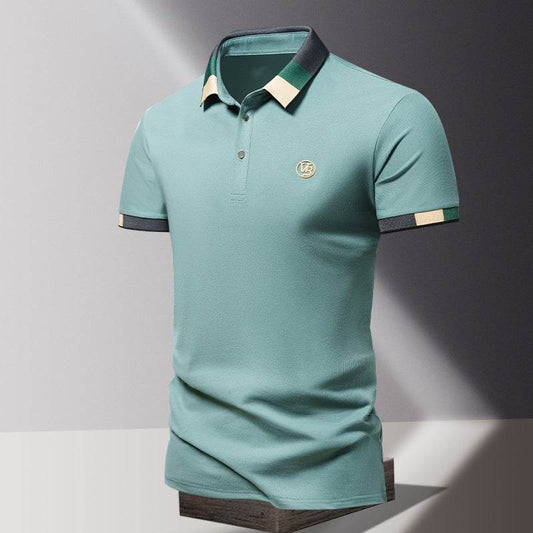 Men's Spring Short Sleeve Lapel Shirt - Stylish Stripes in Various Colors - Buy Center
