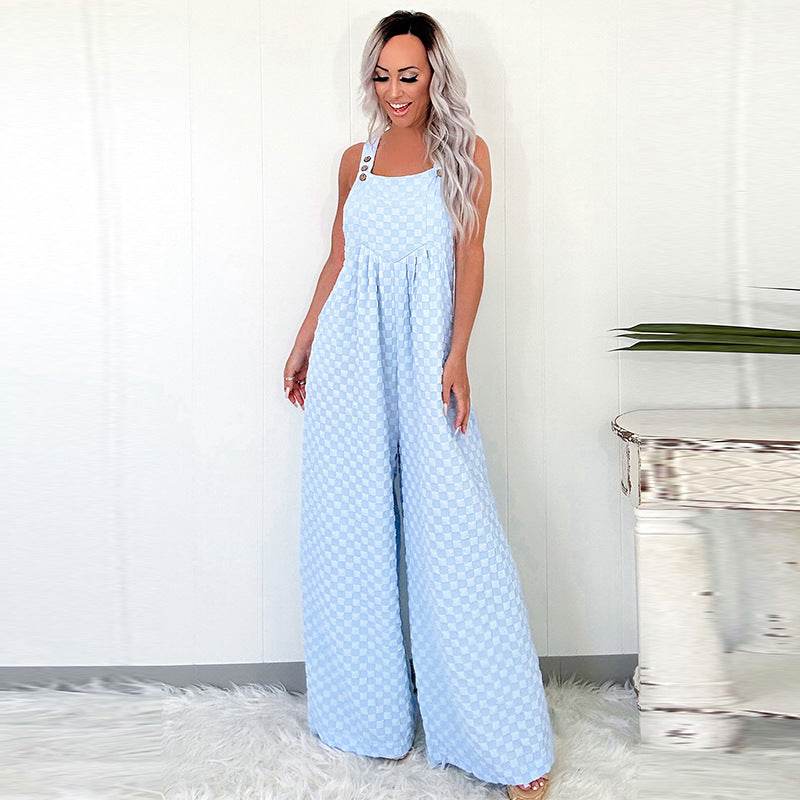Women's Trendy Plaid Jumpsuit - Stylish Romper for Every Occasion - Buy Center