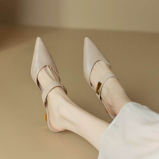 Buycenter Trendy Pointed-Toe Mules - Stylish High Heel Slippers for Women - Buy Center