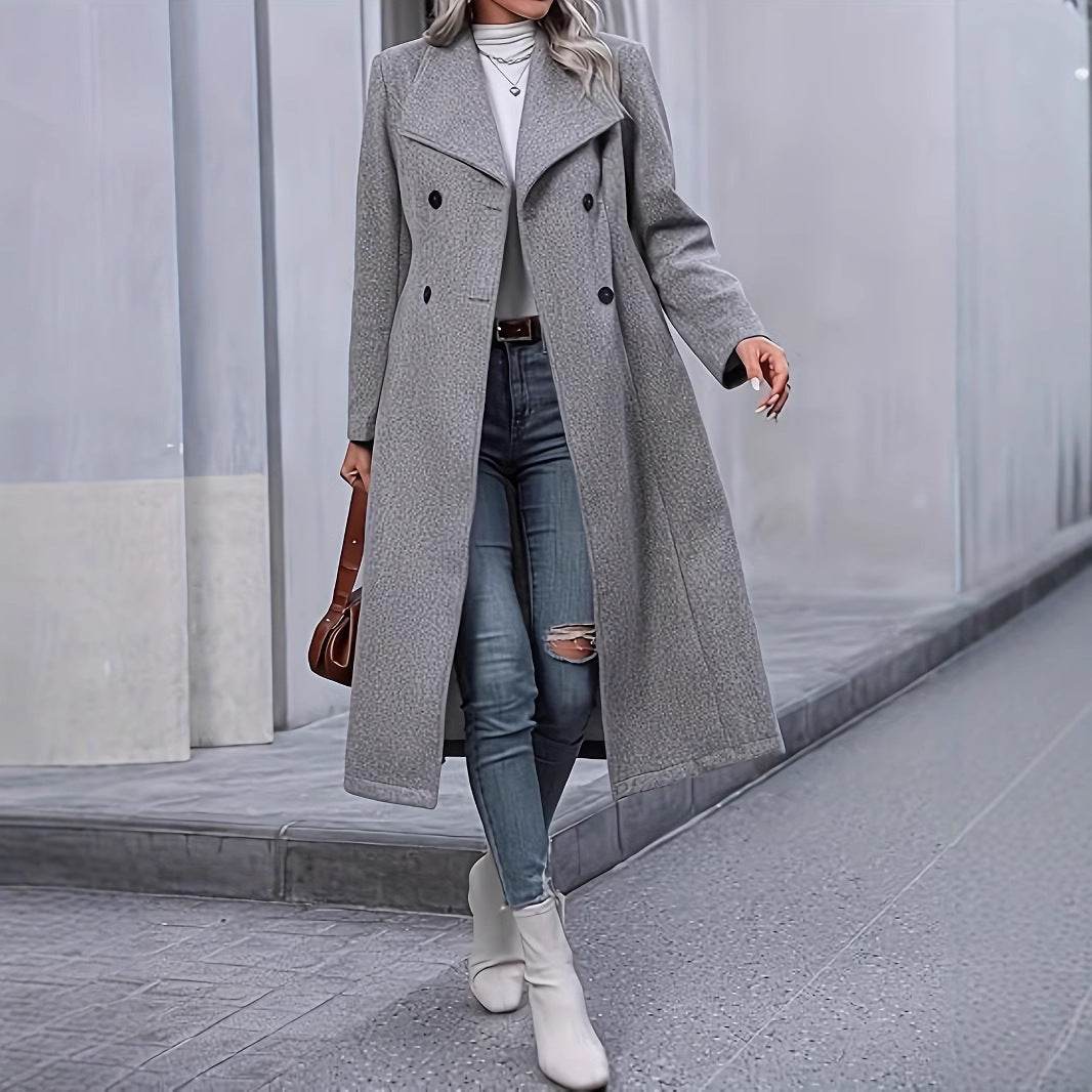 Buycenter Lady Temperamental Overknee Coat - Elegant Trench for Women - Buy Center