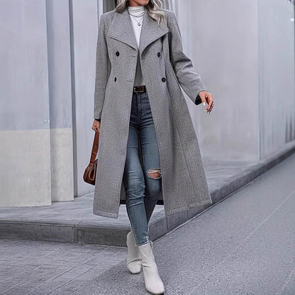 Buycenter Lady Temperamental Overknee Coat - Elegant Trench for Women - Buy Center