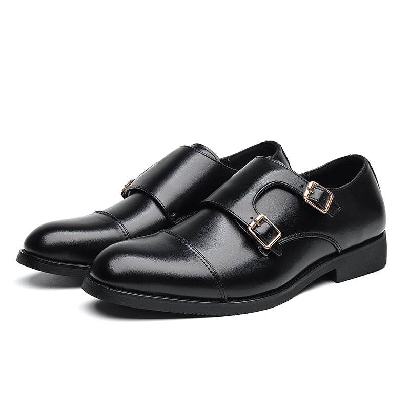 Plus Size Men's Casual Leather Shoes - Business Formal Style in Black/Brown - Buy Center