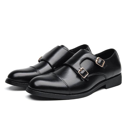 Plus Size Men's Casual Leather Shoes - Business Formal Style in Black/Brown - Buy Center