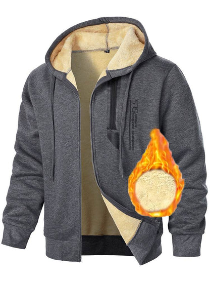 Men's Fleece-Lined Digital Printed Sweater - Stylish Autumn & Winter Essential - Buy Center