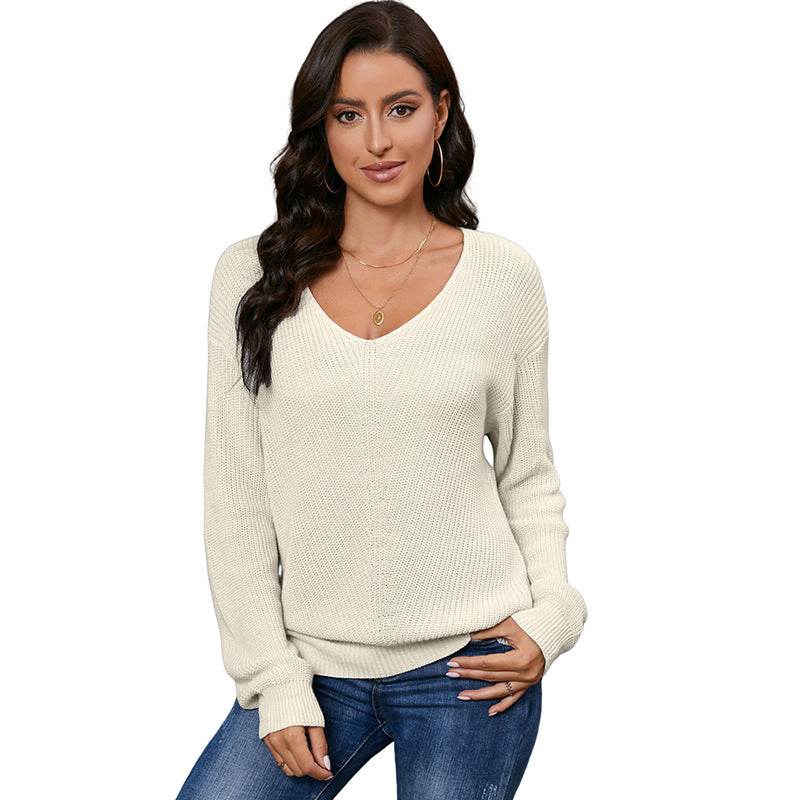 Autumn Slim Fit Women's Sweater - Trendy Long Sleeve Pullover Top - Buy Center