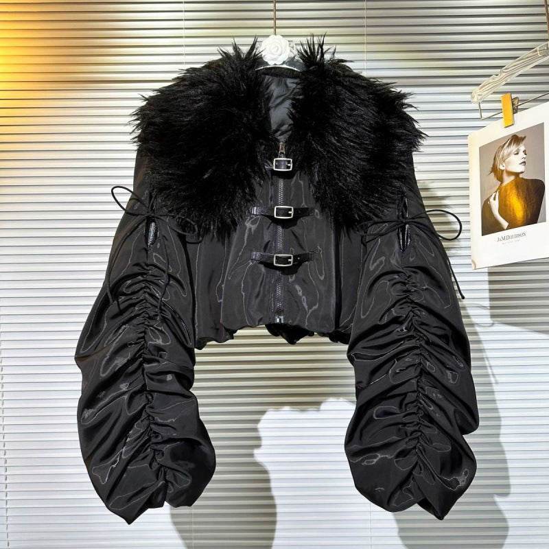 Chic Big Fur Collar Down Jacket - Stylish Women's Winter Coat 2025 - Buy Center